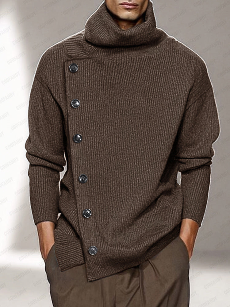 Pull asymétrique minimaliste haut de gamme