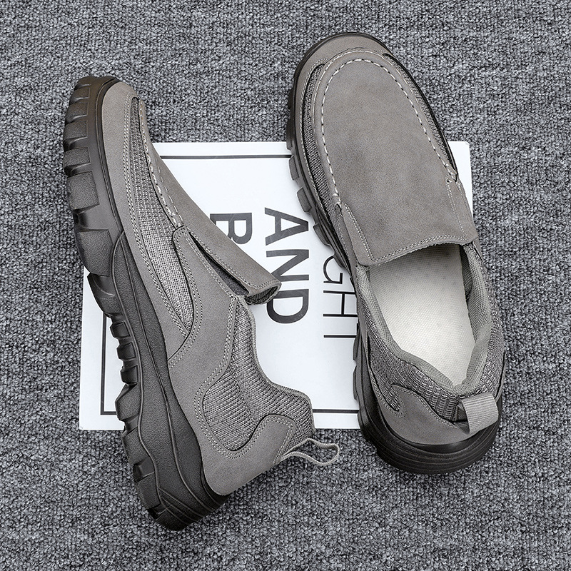 (Medizinisch zertifiziert) Orthopädische Herrenschuhe aus echtem Leder für Diabetiker, Wanderschuhe mit Fußgewölbeunterstützung für Plantarfasziitis