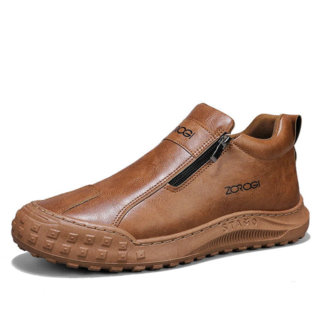 🐂 Intelligente Schuheinlagen mit künstlicher Intelligenz | Hochwertiges Leder + handgenäht: Ein Must-have für Herren 🔴 Tragbare orthopädische Schuhe