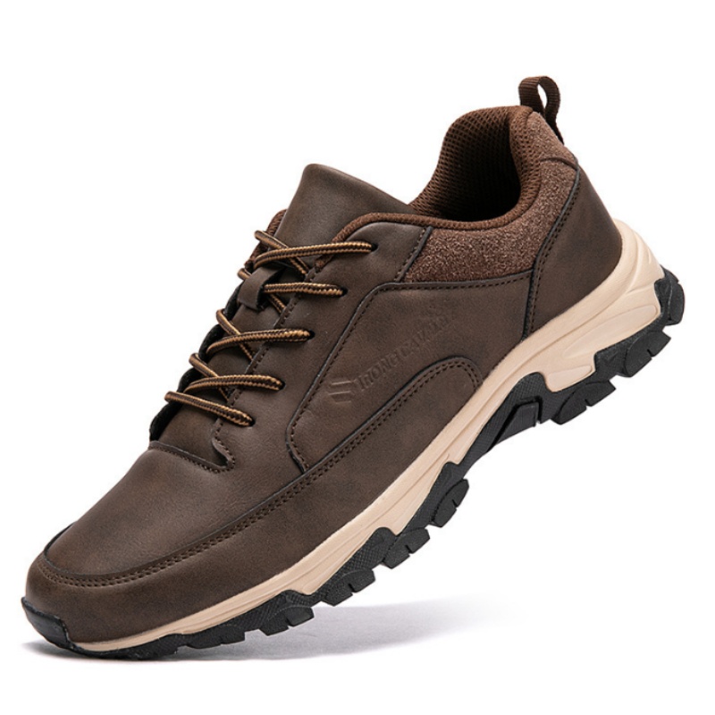 🔥Bestseller – Bequeme Herren-Sneaker aus Leder mit Fußgewölbeunterstützung und stoßdämpfender Orthopädie-Sohle