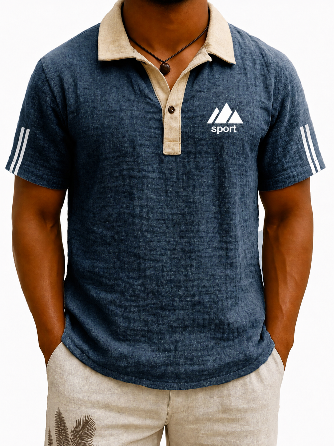 Letzter Tag: 70 % Rabatt! 🔥Herren Vintage Polohemd mit Kontrastkragen | Kurzarm Poloshirt aus atmungsaktivem Stretch-Material, Elegantes Revers für Business & Freizeit