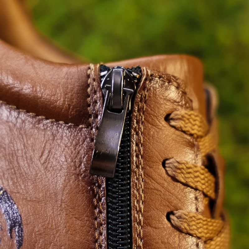 Vintage-Motorrad-Arbeitsstiefel für Herren – Handgefertigt, wasserdicht, rutschfest, strapazierfähige Outdoor-Schuhe