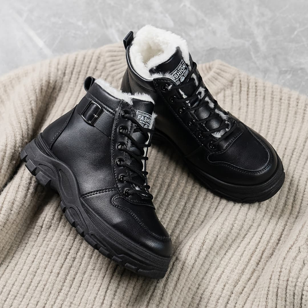 Arctic Elegance Damen-Winterstiefel, wasserdicht, rutschfest, mit Fellfutter