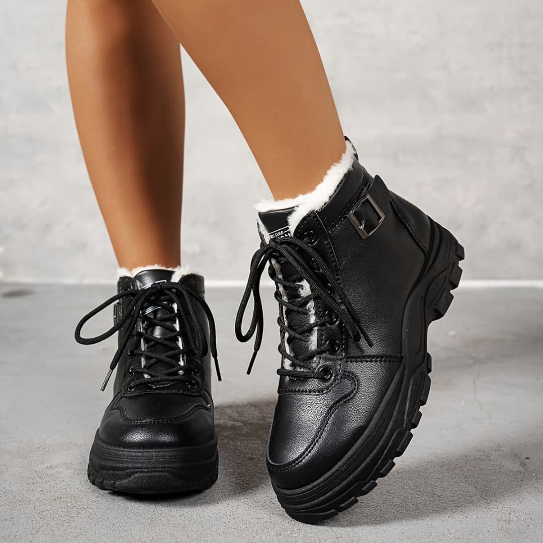Arctic Elegance Damen-Winterstiefel, wasserdicht, rutschfest, mit Fellfutter