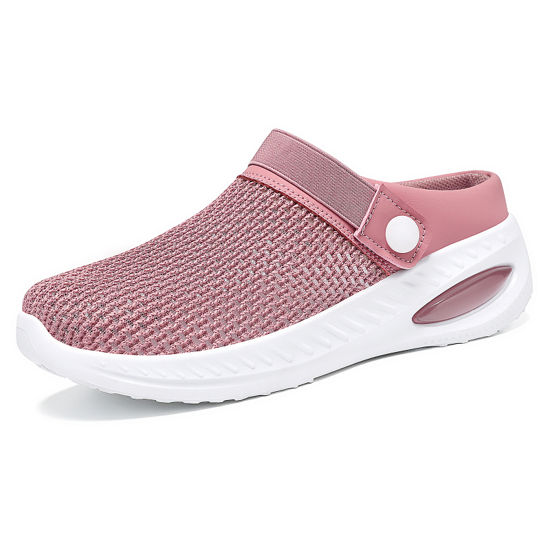 Damen-Entspannungspantoffeln – Obermaterial aus Polyester, runde Zehenpartie, Innenfutter aus Superfaser, PVC-Sohle