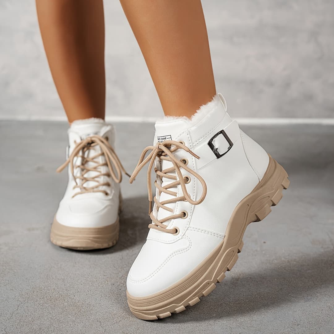 Arctic Elegance Damen-Winterstiefel, wasserdicht, rutschfest, mit Fellfutter