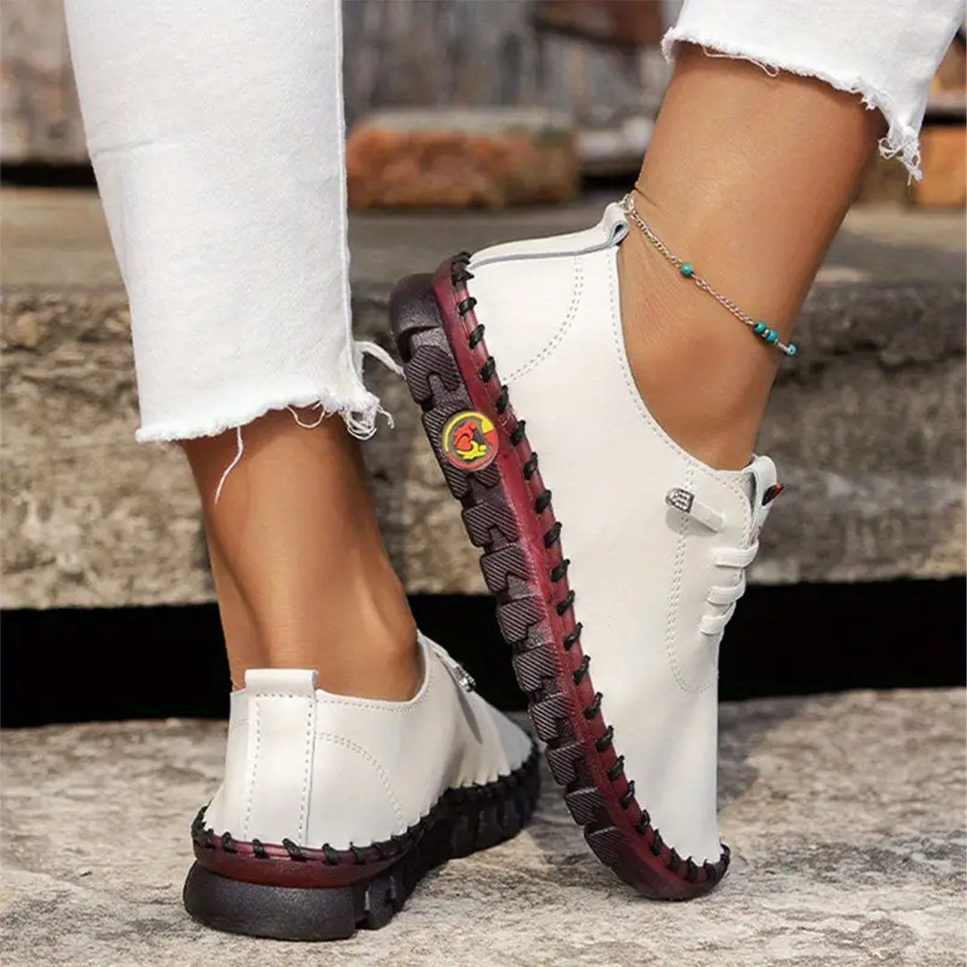 🔥Best Seller-Last Day Sale 60% OFF🔥Women's Hand-Stitched Uniqcomfy Wide Toe Box Leather Shoes