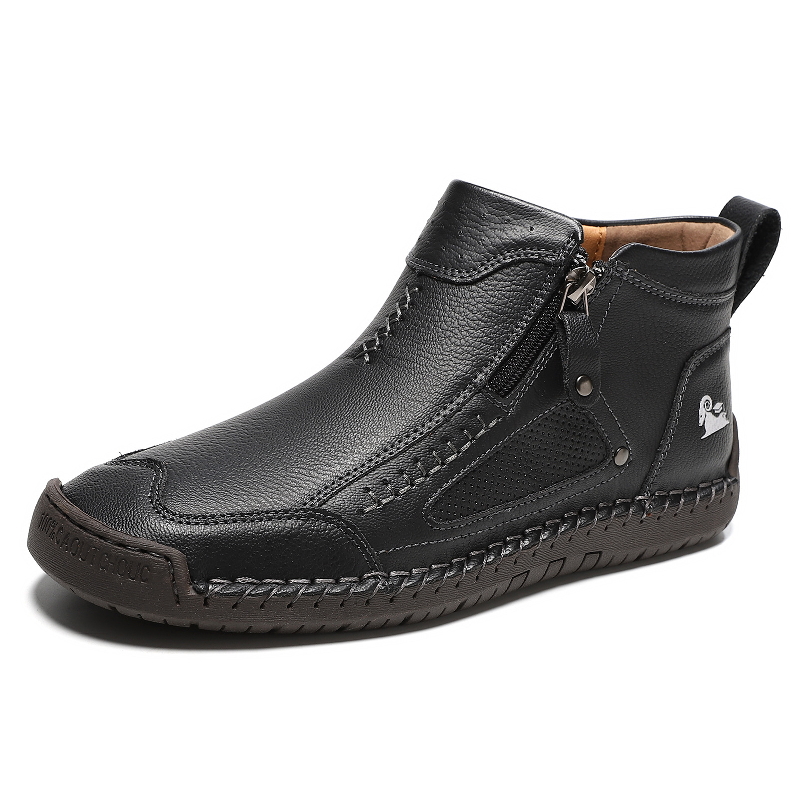 🔥⏰ Nur für kurze Zeit! Atmungsaktive, handgenähte Herrenschuhe aus Leder mit Fußgewölbeunterstützung.