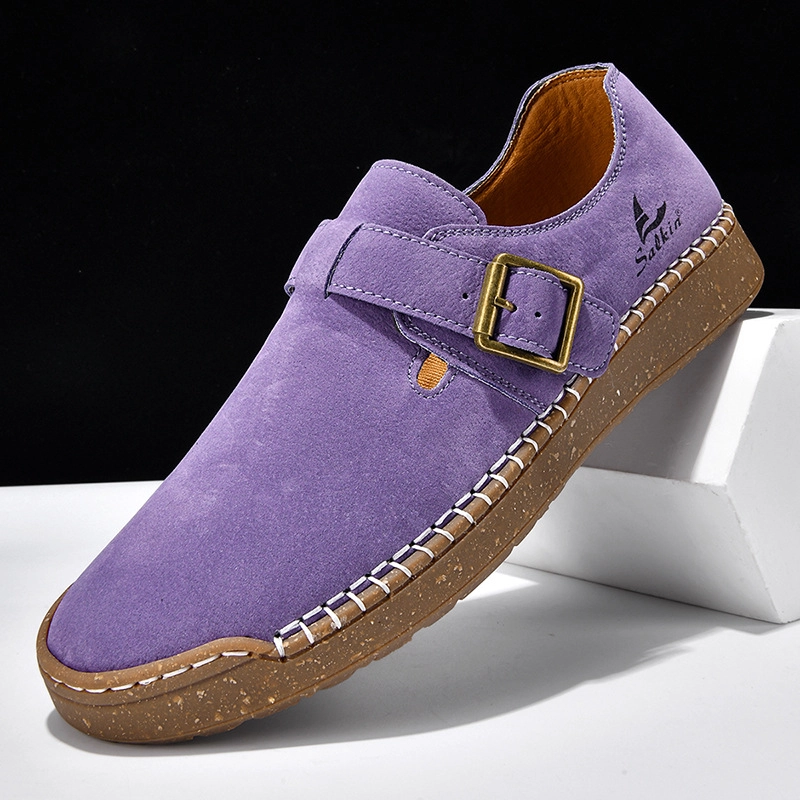 ⏰Letzter Tag – 60 % Rabatt🛒 Damen-Lederschuhe mit Schnallenriemen – Bequem zum Spazierengehen und für die Freizeit