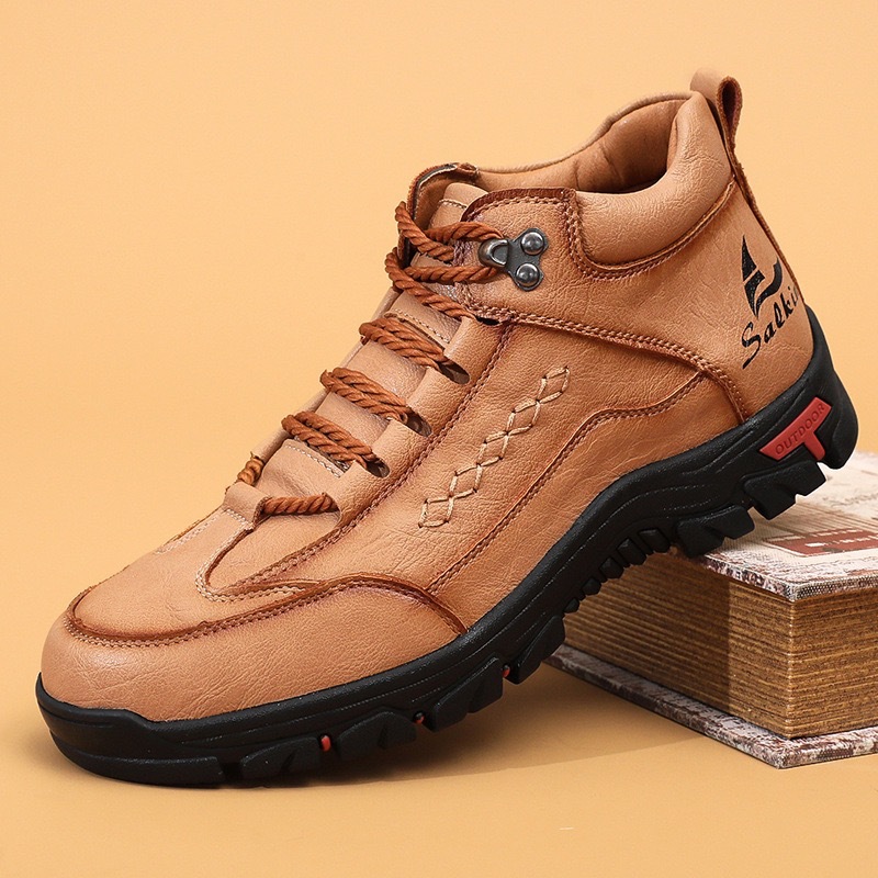 Heute 70 % Rabatt🔥 Lässige, rutschfeste und strapazierfähige High-Top-Loafer aus Leder mit Fußgewölbeunterstützung