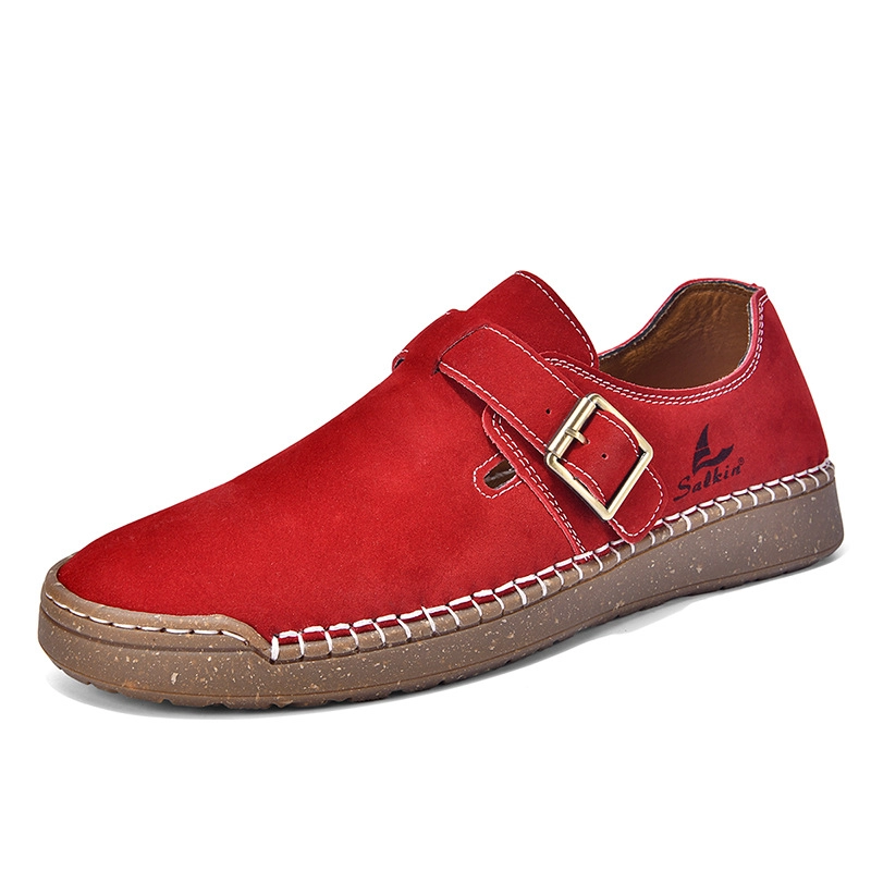 ⏰Letzter Tag – 60 % Rabatt🛒 Damen-Lederschuhe mit Schnallenriemen – Bequem zum Spazierengehen und für die Freizeit