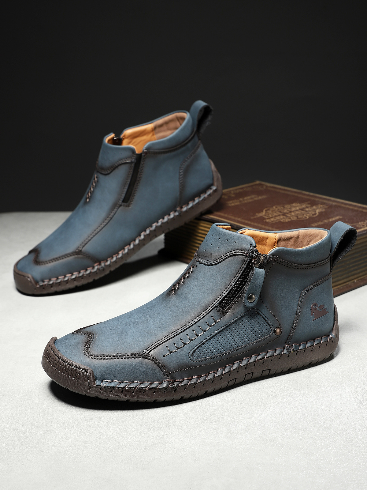 🔥⏰ Nur für kurze Zeit! Atmungsaktive, handgenähte Herrenschuhe aus Leder mit Fußgewölbeunterstützung.