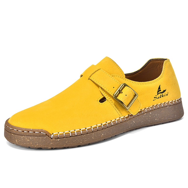 ⏰Letzter Tag – 60 % Rabatt🛒 Damen-Lederschuhe mit Schnallenriemen – Bequem zum Spazierengehen und für die Freizeit