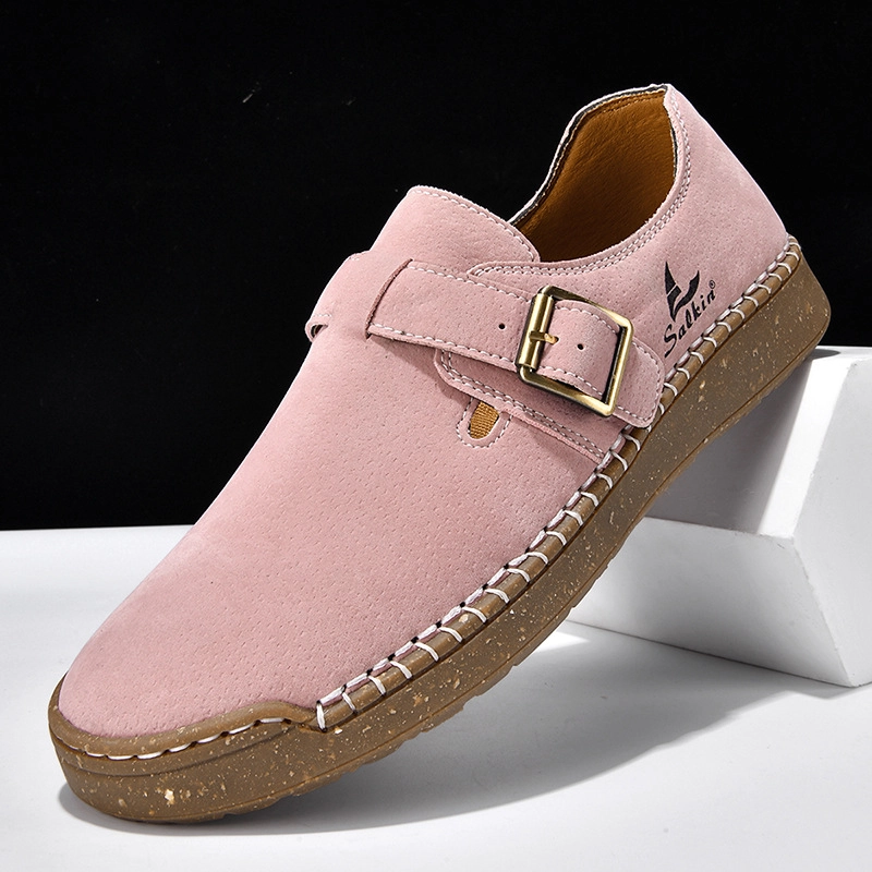 ⏰Letzter Tag – 60 % Rabatt🛒 Damen-Lederschuhe mit Schnallenriemen – Bequem zum Spazierengehen und für die Freizeit