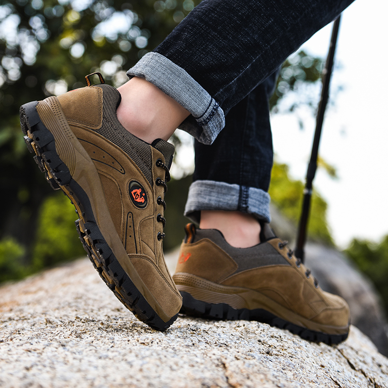 Bequeme, leichte, wasserdichte und rutschfeste orthopädische Wanderschuhe für Herren mit Fußgewölbeunterstützung