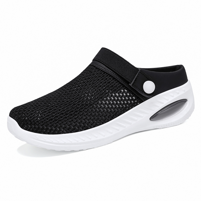 Damen-Entspannungspantoffeln – Obermaterial aus Polyester, runde Zehenpartie, Innenfutter aus Superfaser, PVC-Sohle