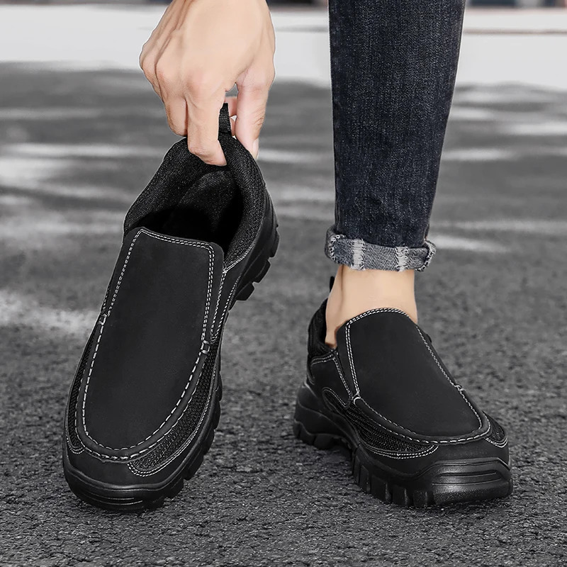 (Medizinisch zertifiziert) Orthopädische Herrenschuhe aus echtem Leder für Diabetiker, Wanderschuhe mit Fußgewölbeunterstützung für Plantarfasziitis