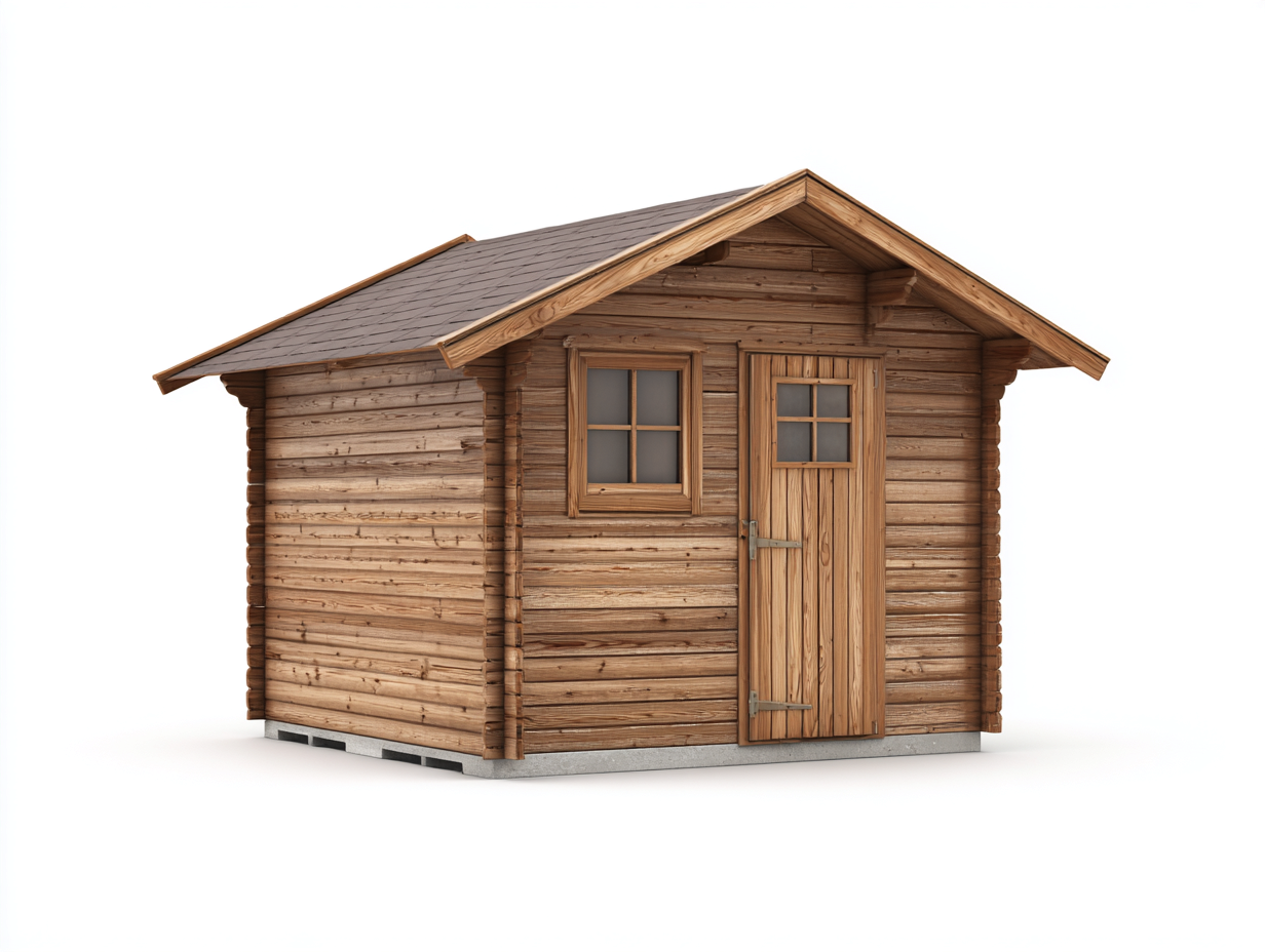Garden Shed - Wooden Storage Cabin 72x60x84 inches - Brown - Classic Outdoor Shed Design-Sofaupbase