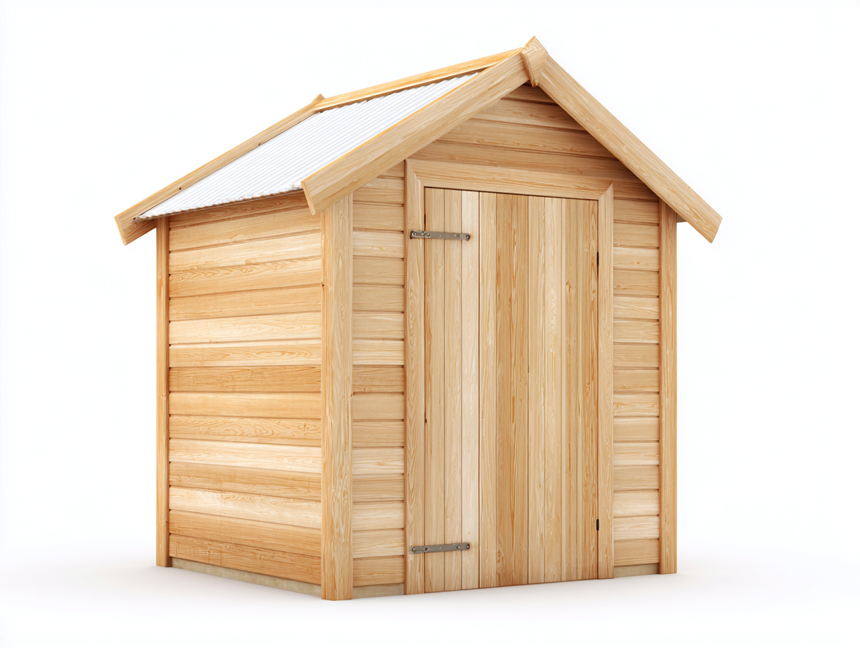 Garden Shed Wooden Outdoor Storage House 72x60x84 inches Natural Wood for Garden Classic Design-Sofaupbase