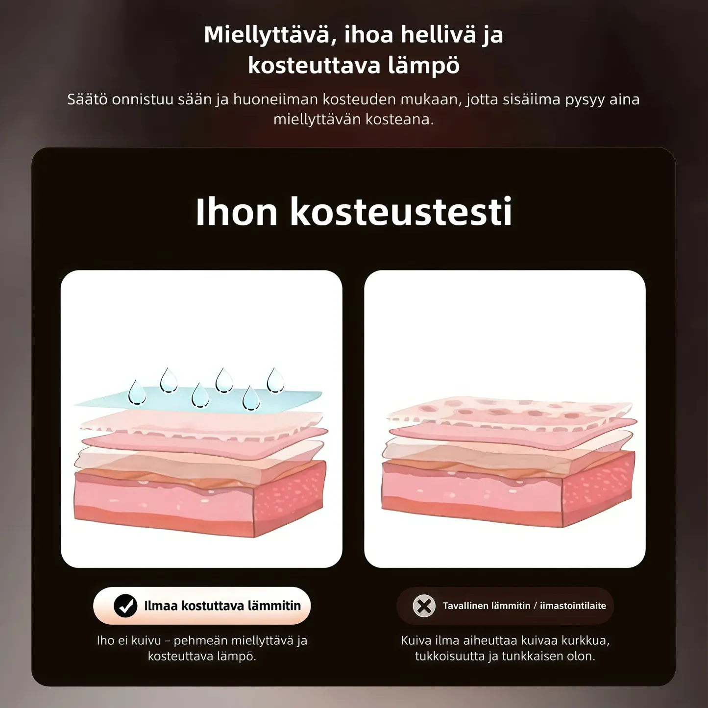 Ilmalämmitin ja ilmankostutin XH1202