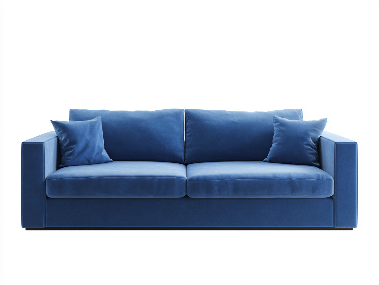 Loveseat fabric upholstered frame 72x36x34 (inches) - blue - modern seating for living room-Sereneix