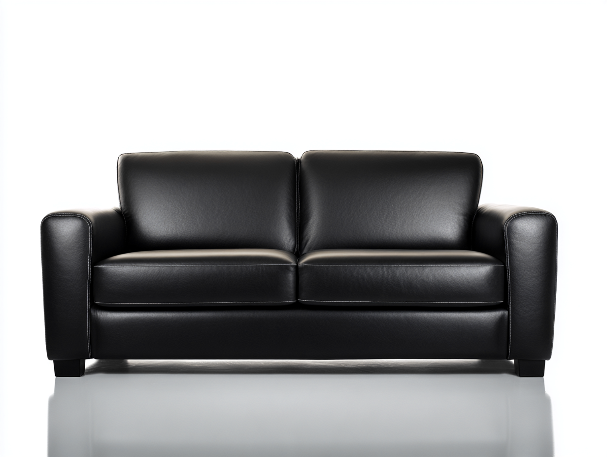 Loveseat Upholstered Sofa 60x35x34 inches Black Modern Comfort Design-Sereneix