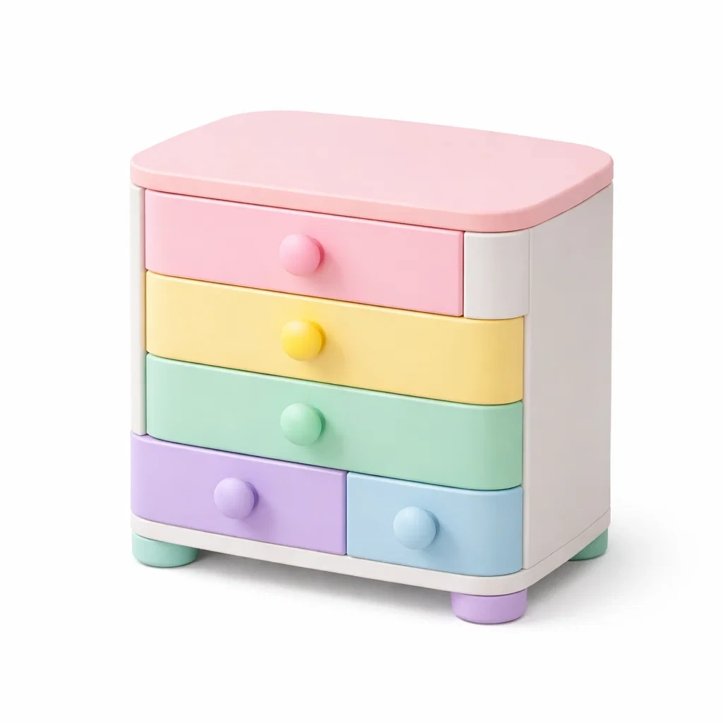 Pastel Colour Wooden Storage Chest with Multi-Drawer Design-homelign