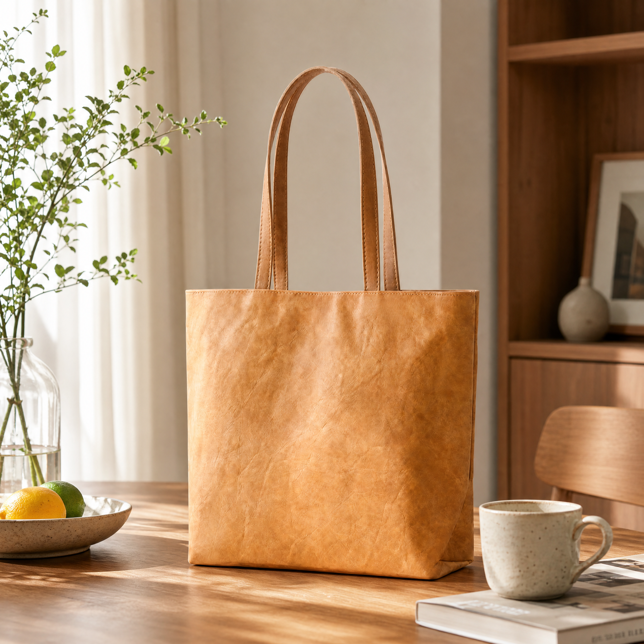 Shopping bags made of skin
