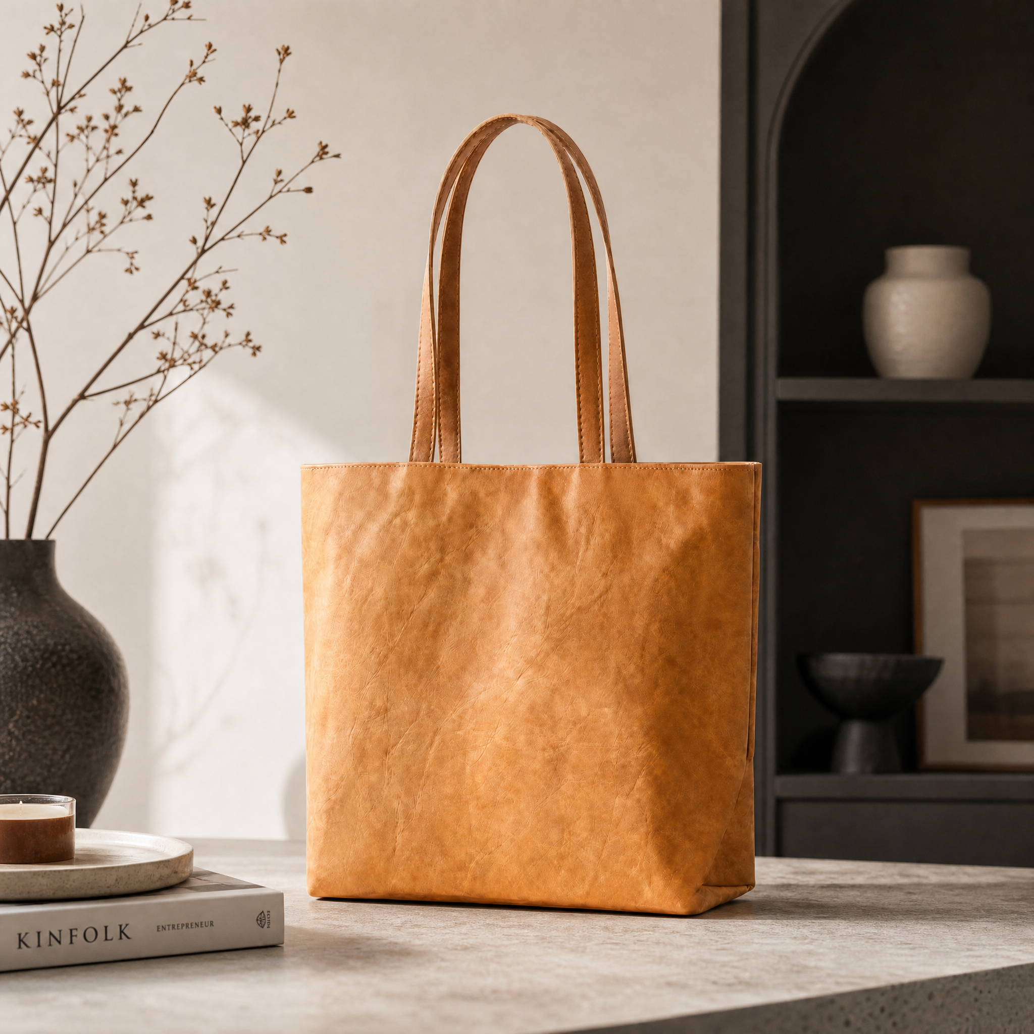 Shopping bags made of skin