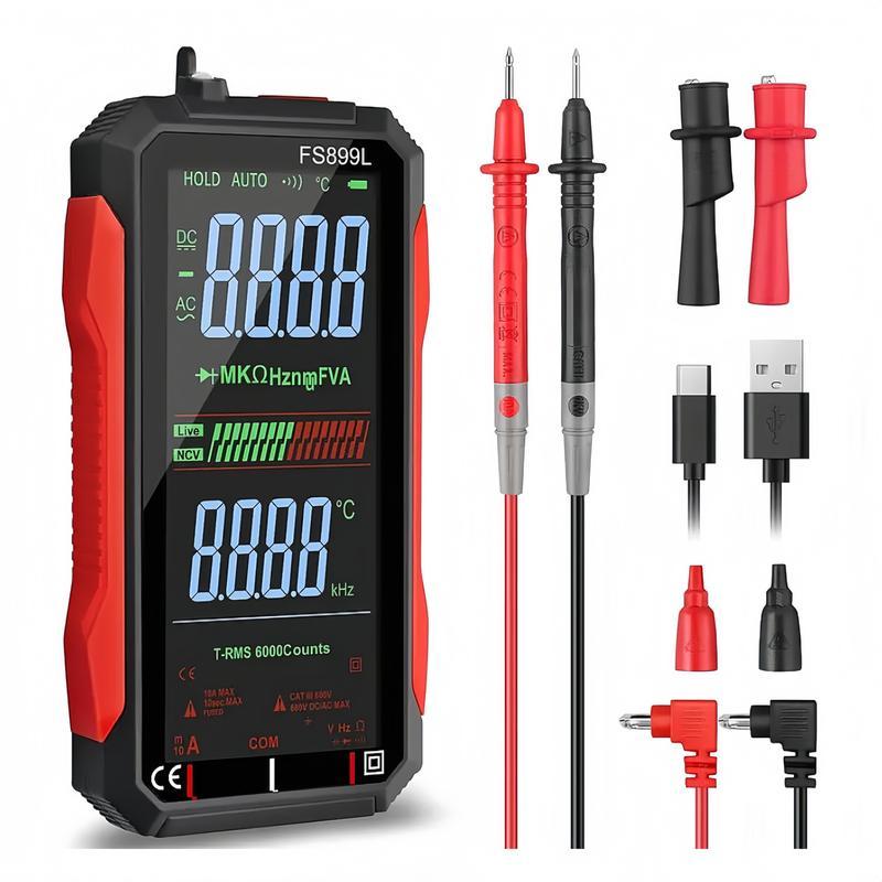 Fully Automatic True RMS (TRMS) 6000 Count Digital Voltmeter - A reliable voltage tester suitable for home, automotive, and industrial applications; a professional electrical tool.