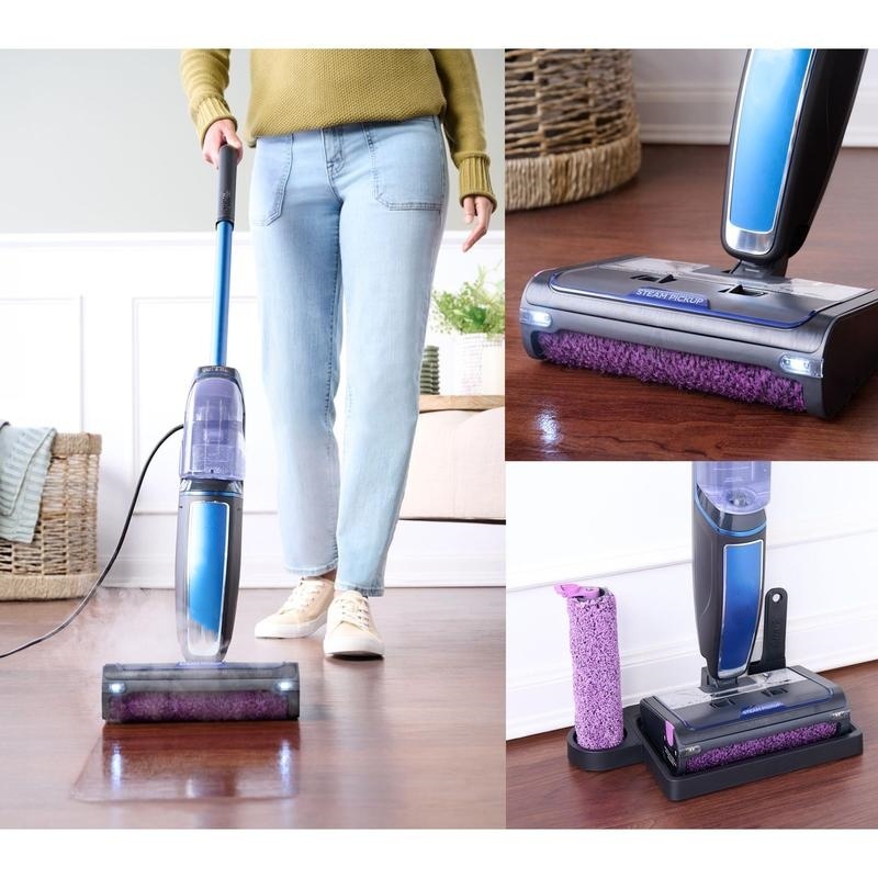 Steam Pickup Hard Floor Cleaning System w/ 2 Brushrolls
