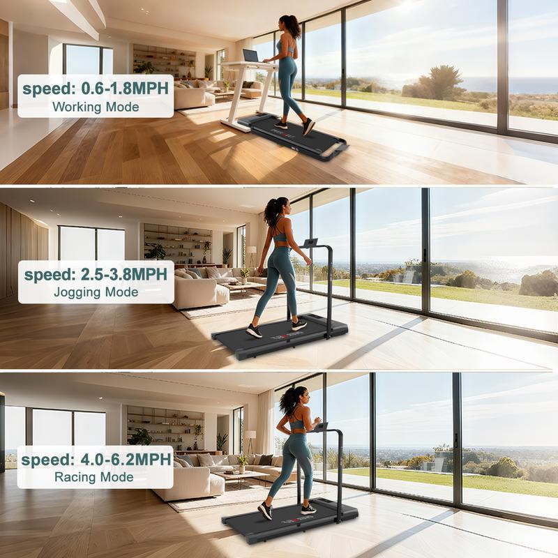 2-in-1 Walking pad treadmill with Remote Control, Low Noise, Portable folding Design treadmill for Home gym,  Indoor Exercise Equipment, workout machine,caminadora Black Friday Deals