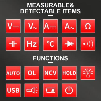 Fully Automatic True RMS (TRMS) 6000 Count Digital Voltmeter - A reliable voltage tester suitable for home, automotive, and industrial applications; a professional electrical tool.