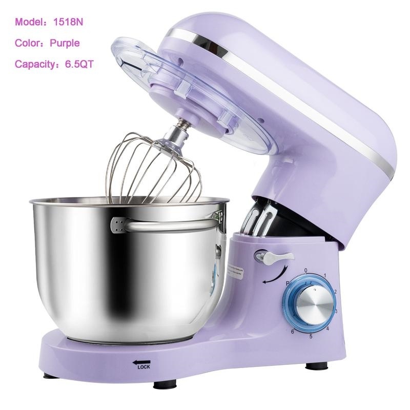 6.5QT Stand Mixer with Upgraded Motor | 6-Speed Tilt-Head Electric Food Mixer with Stainless Steel Bowl Dough Hook Whisk & Beater for Baking & Mixing Kitchen Appliances