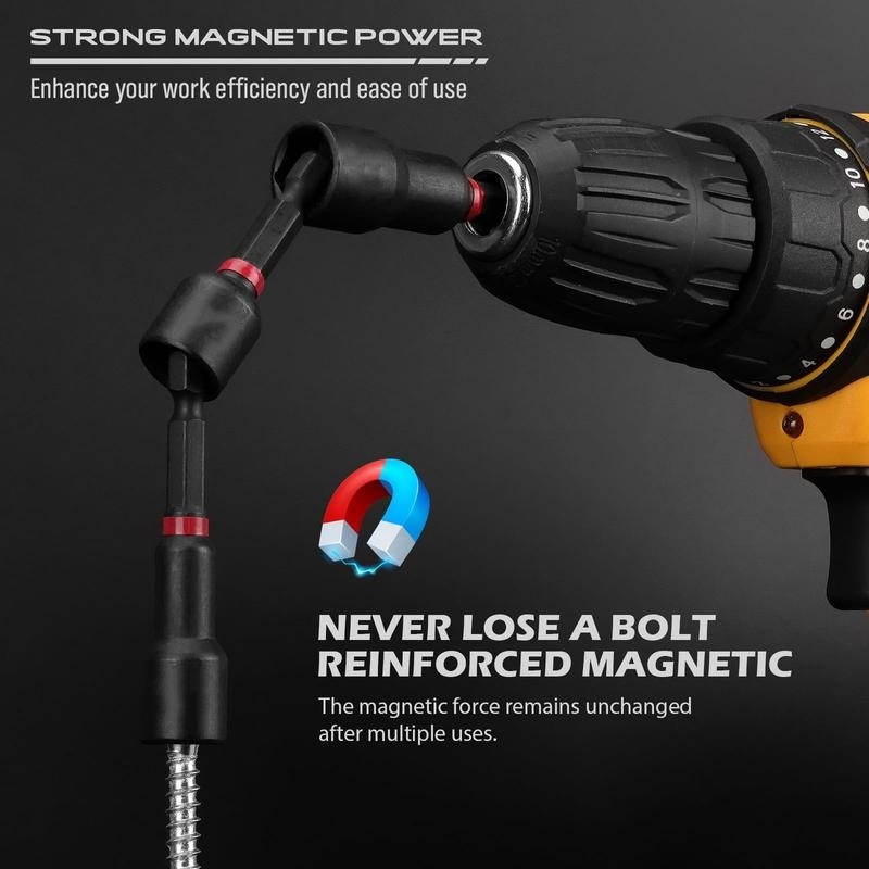 Magnetic Impact Nut Driver Set, 80pc or 41pc, Metric & SAE with Socket Adapters, Bit Holder, Wing Nut Driver, Universal Sockets, Quick Release Extension, Power Bits toolbox screwdriver set, Christmas gift