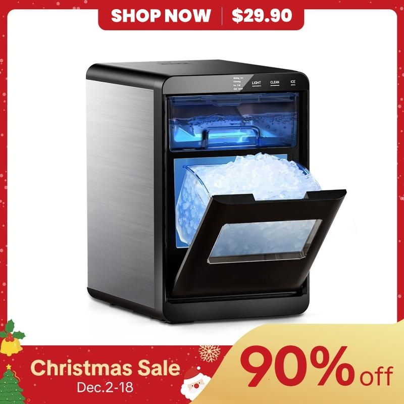 2025 Nugget Ice Maker Countertop, 44Lbs/24H Pebble Ice Maker Machine, 