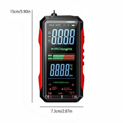 Fully Automatic True RMS (TRMS) 6000 Count Digital Voltmeter - A reliable voltage tester suitable for home, automotive, and industrial applications; a professional electrical tool.