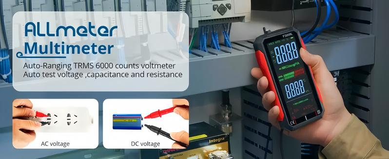 Fully Automatic True RMS (TRMS) 6000 Count Digital Voltmeter - A reliable voltage tester suitable for home, automotive, and industrial applications; a professional electrical tool.