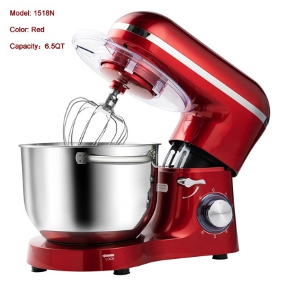 6.5QT Stand Mixer with Upgraded Motor | 6-Speed Tilt-Head Electric Food Mixer with Stainless Steel Bowl Dough Hook Whisk & Beater for Baking & Mixing Kitchen Appliances