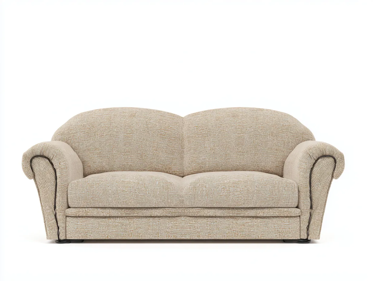 Canapé 2 places - Tissu - 185x95x86 cm - Beige - Style classique contemporain-Airyuse