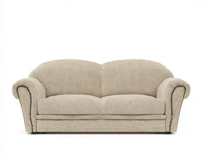 Canapé 2 places - Tissu - 185x95x86 cm - Beige - Style classique contemporain-Airyuse