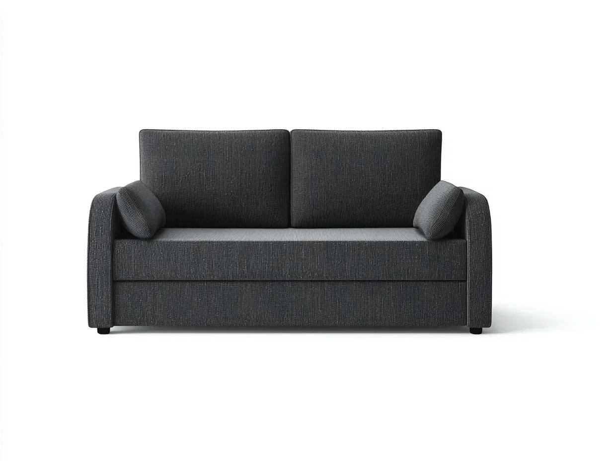 Canapé 2 places - Tissu - 176x88x83 cm - Gris foncé - Style contemporain-Airyuse