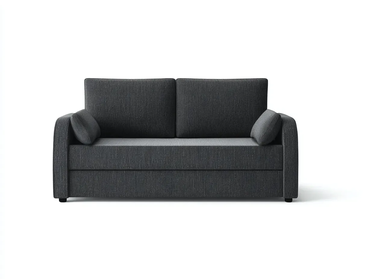 Canapé 2 places - Tissu - 176x88x83 cm - Gris foncé - Style contemporain-Airyuse