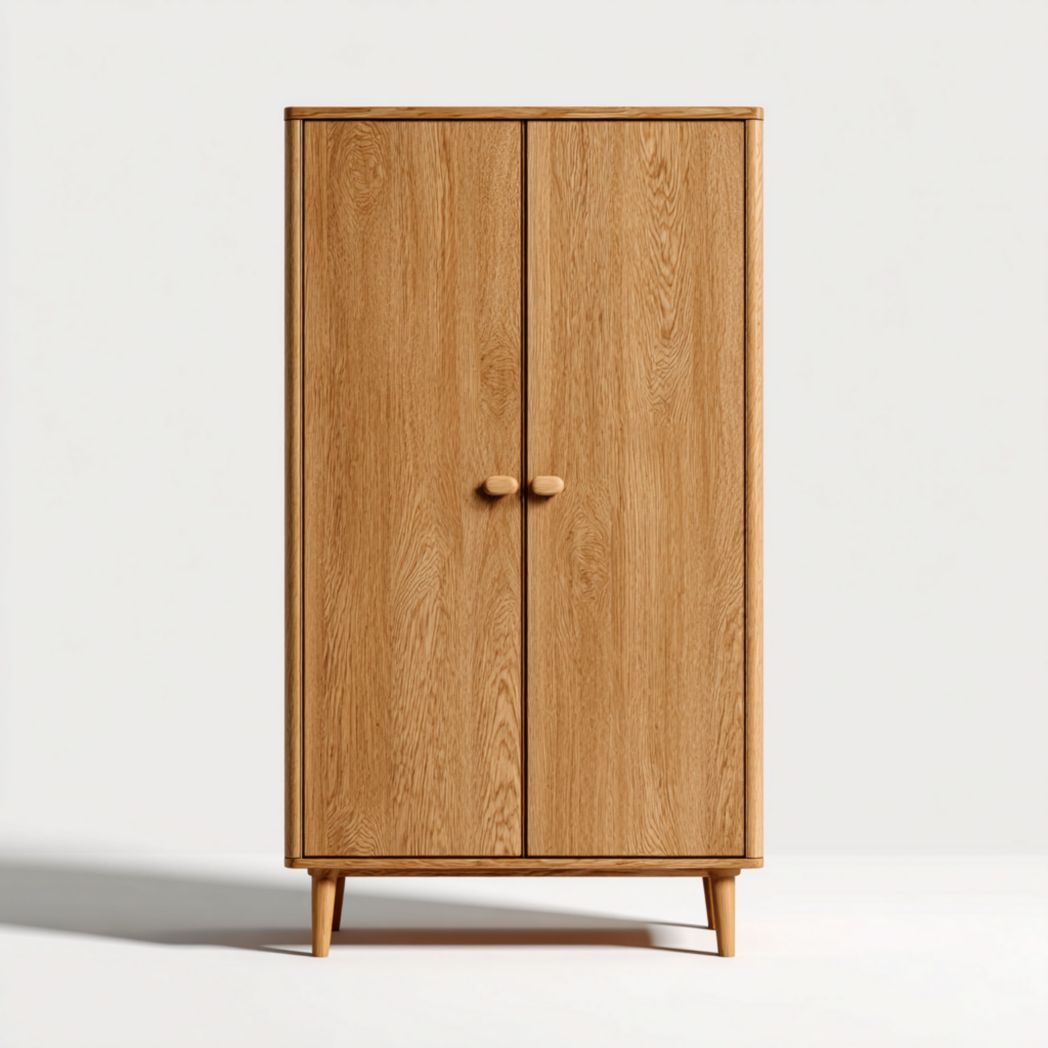 Garde-robe en bois massif à deux portes-Rf Home Designer