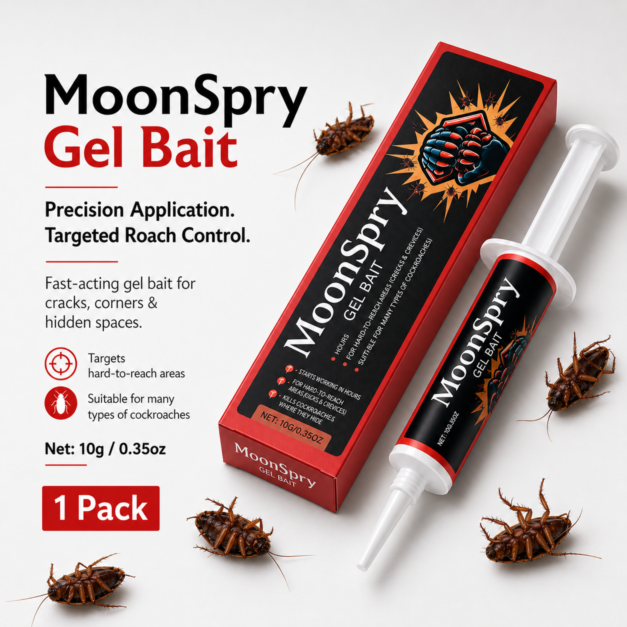 Moonspry Cockroach Bait Gel for Effective Cockroach Control in Living Rooms and Interior Spaces Special Bait Agent for Home Use cockroach control fly trap indoor powerful cockroach killer home removal