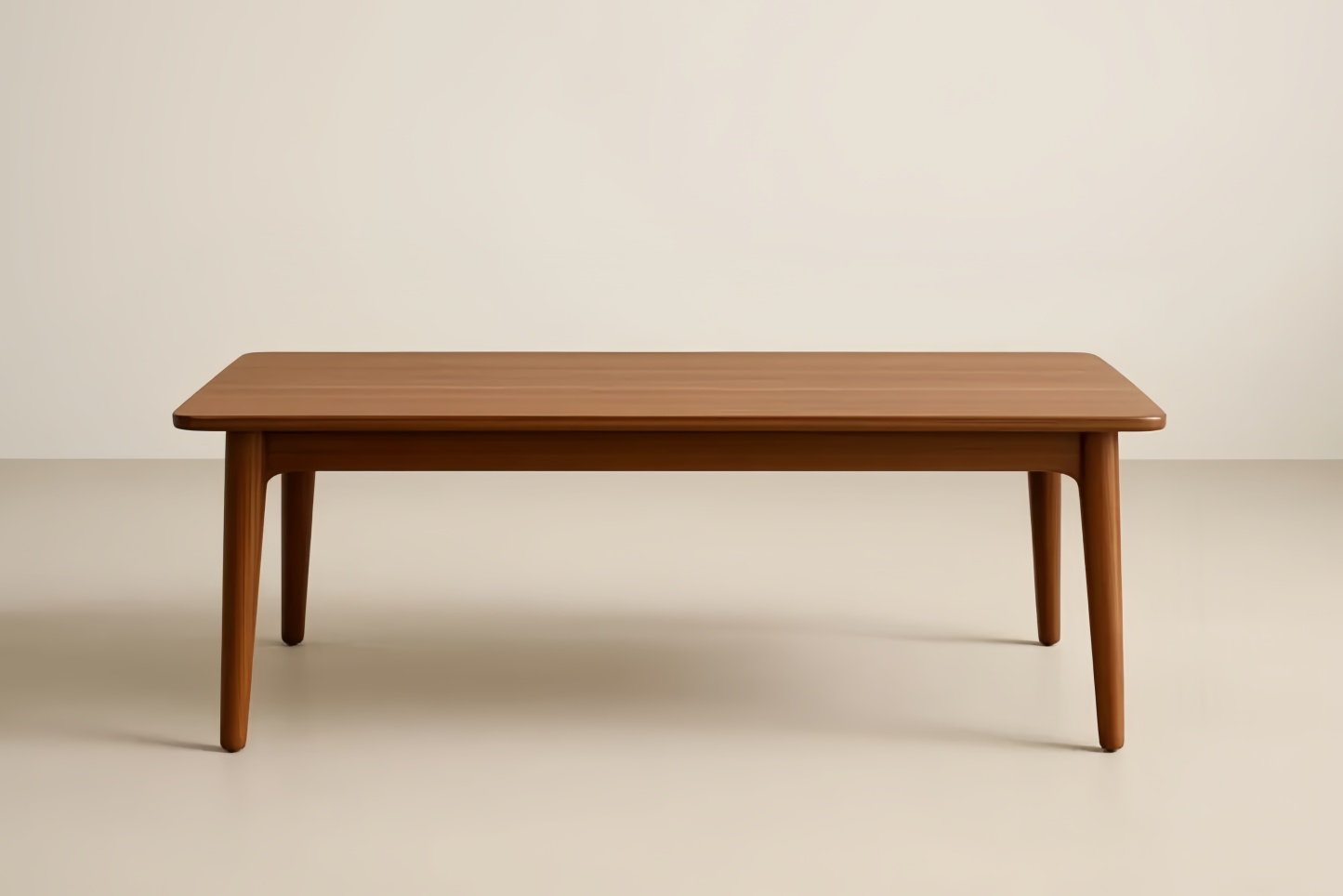 Tavolino rettangolare in legno massello marrone