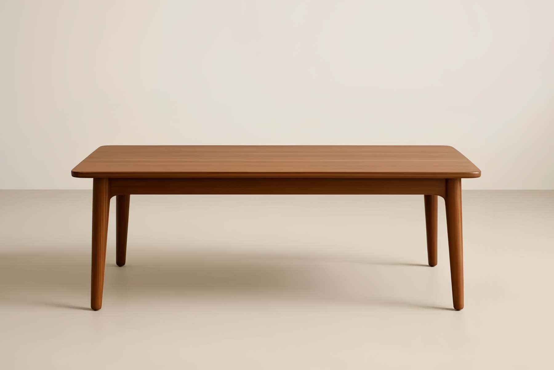 Tavolino rettangolare in legno massello marrone