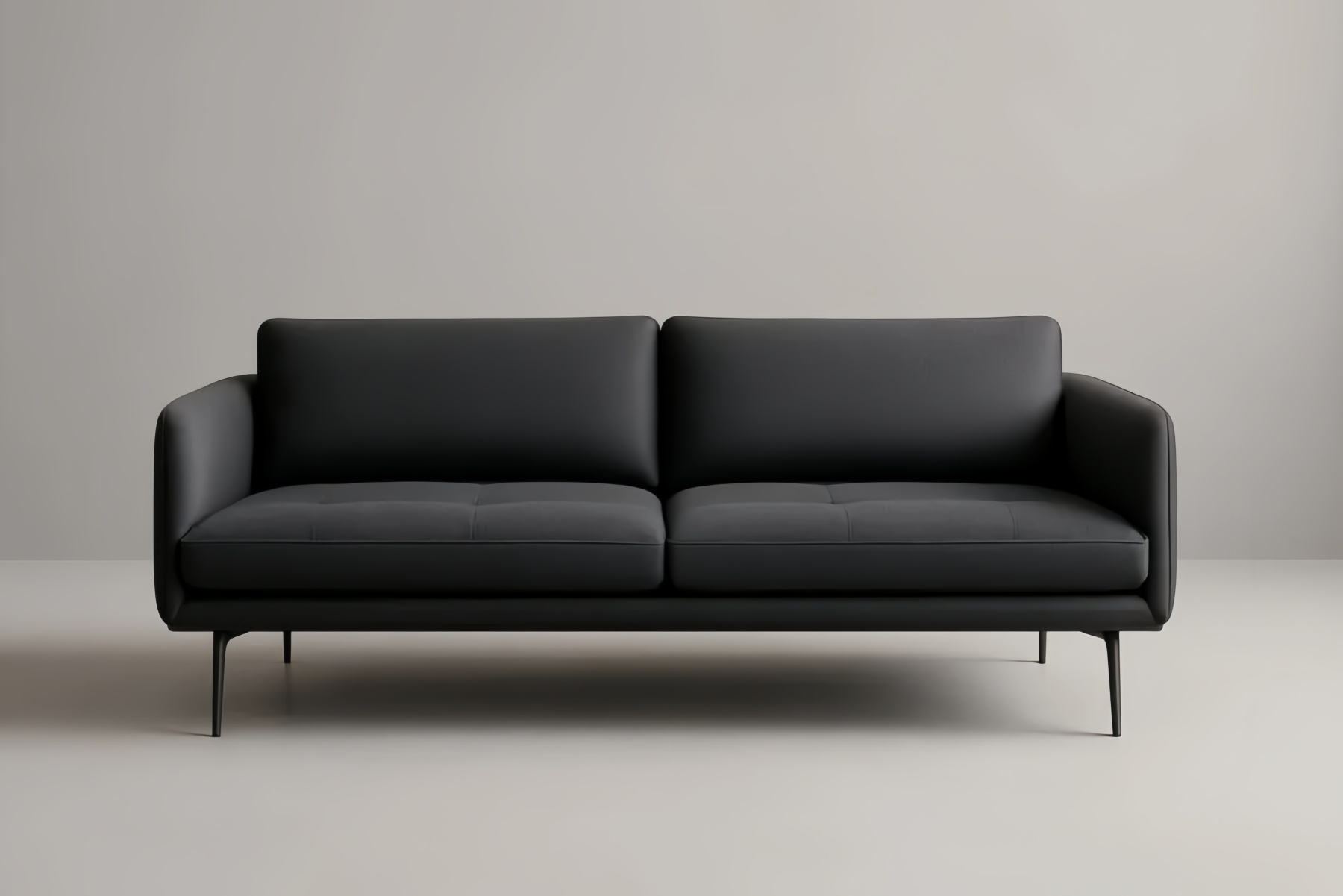 Divano 2 posti tessuto poliestere antracite con cuscini  200x90x85 cm