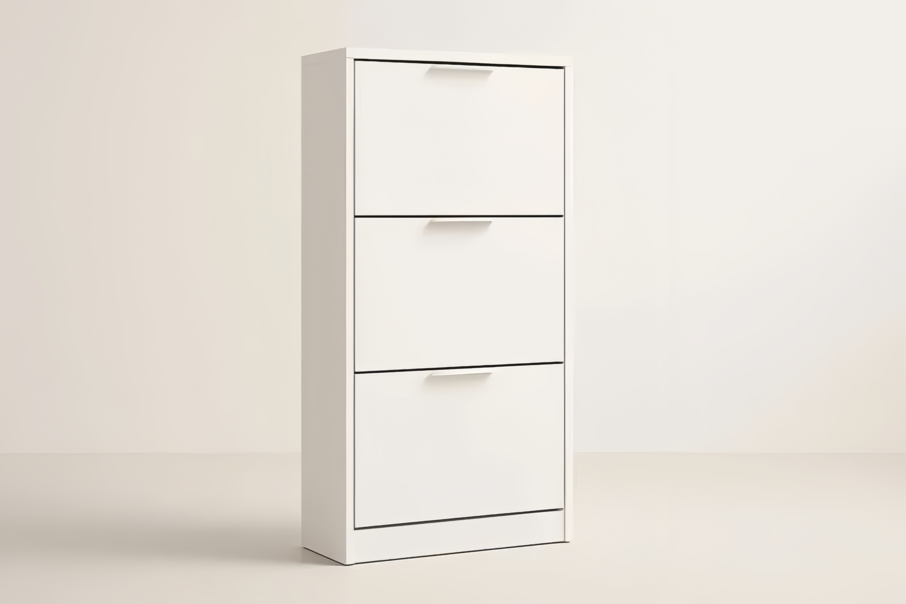 Scarpiera a 3 Ripiani in Legno MDF Bianco 120x60x30 cm(H×L×P)