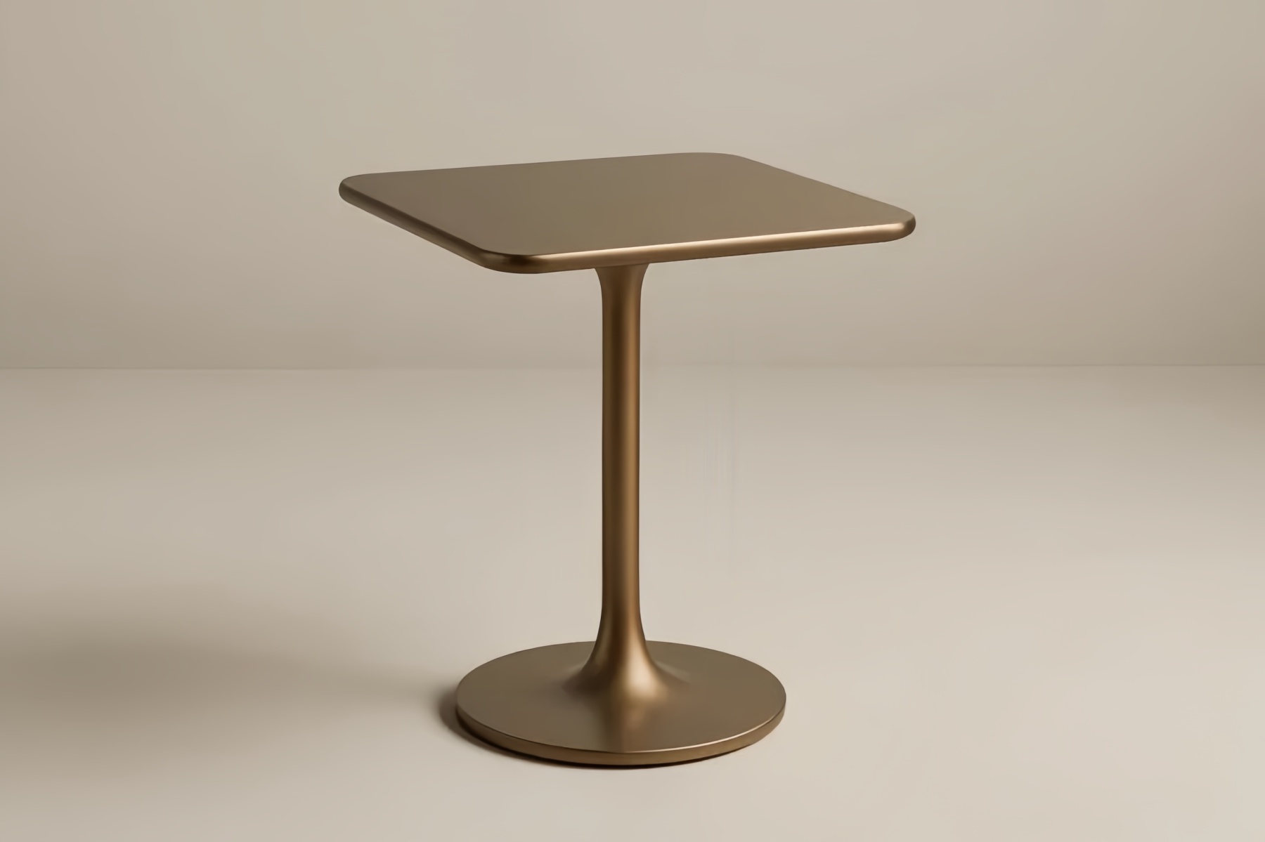 Tavolino Laterale in Metallo Bronzo 50x50x60 cm(Lu×L×H)